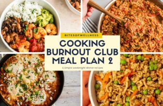 Cooking Burnout Club Week 2 Meal Plan